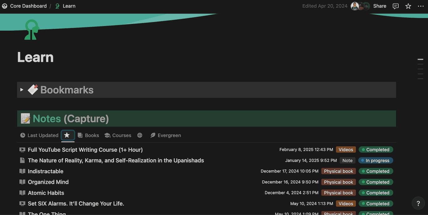 My Personal Knowledge Management System in Notion