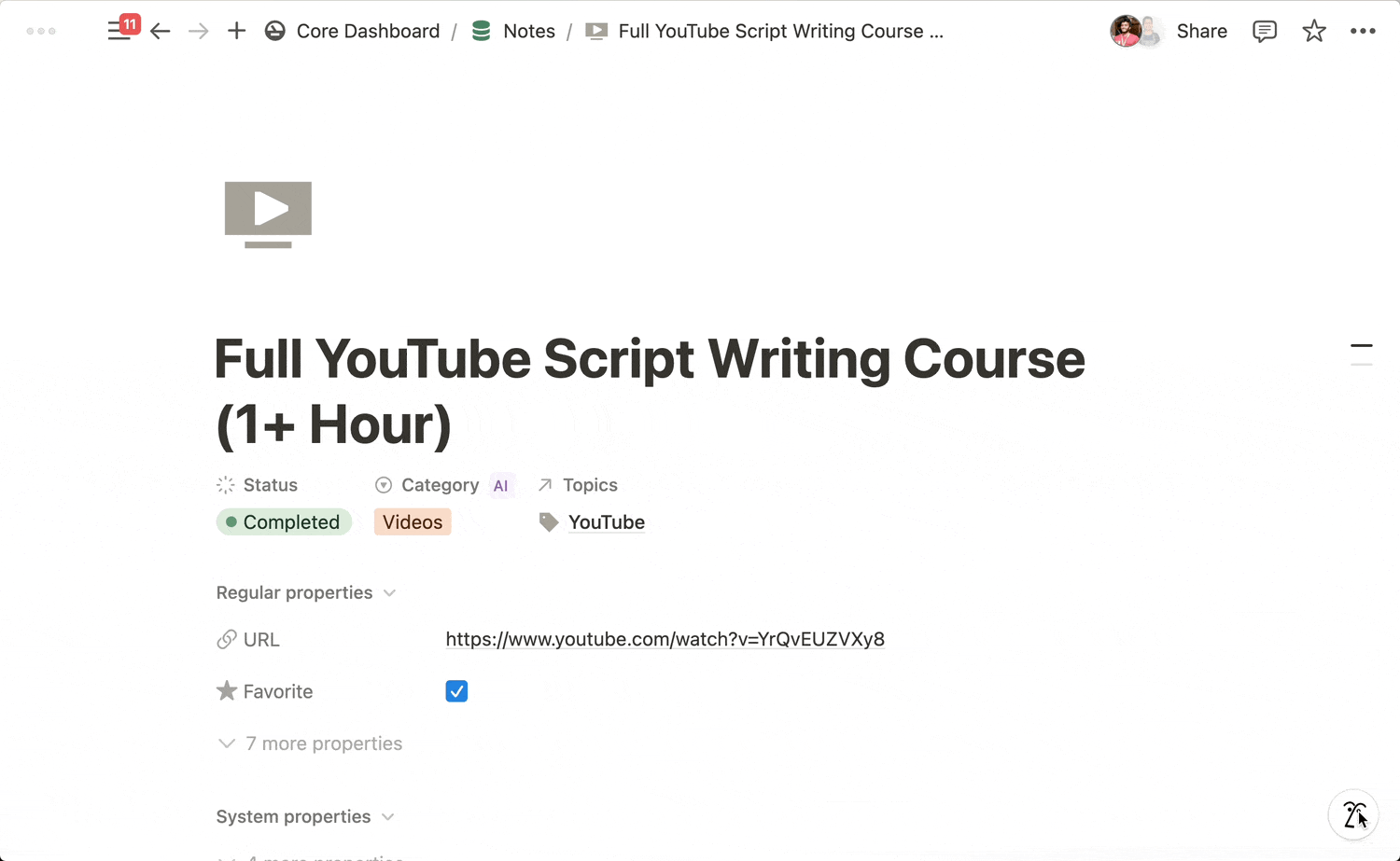 Using Notion AI to Generate YouTube Script Prompts
