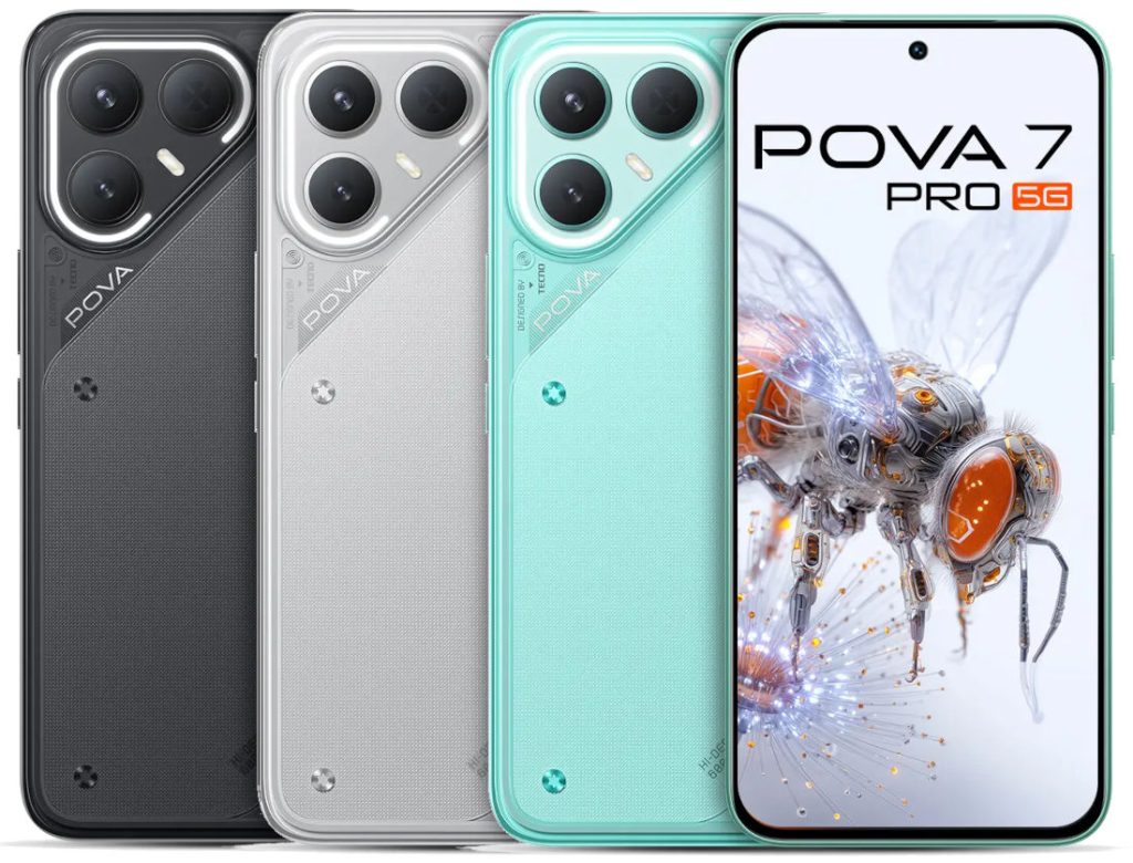 Stylish TECNO POVA 7 PRO 5G Smartphone with Delta Light Interface