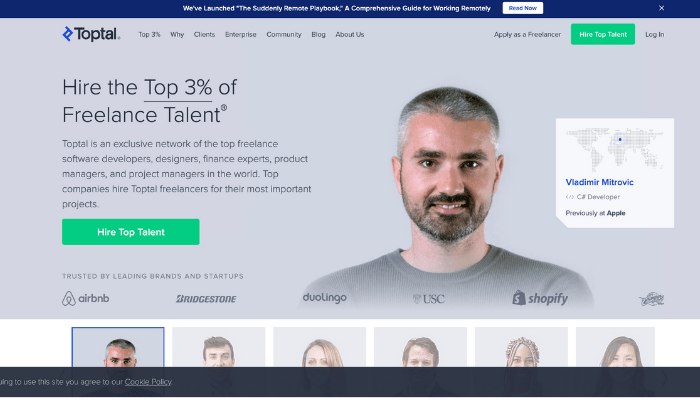 Finding top-tier writing jobs on Toptal