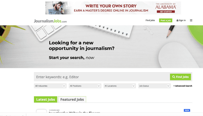 Access journalism jobs on JournalismJobs