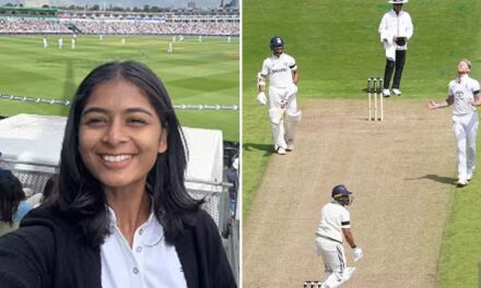 Shreyanka Patil in Attendance During India vs England Men’s Test at Edgbaston