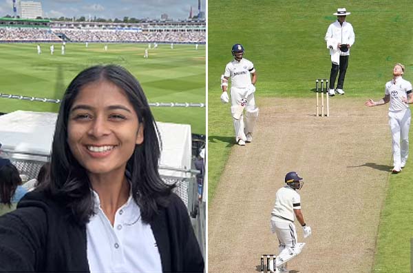 Shreyanka Patil in Attendance During India vs England Men’s Test at Edgbaston
