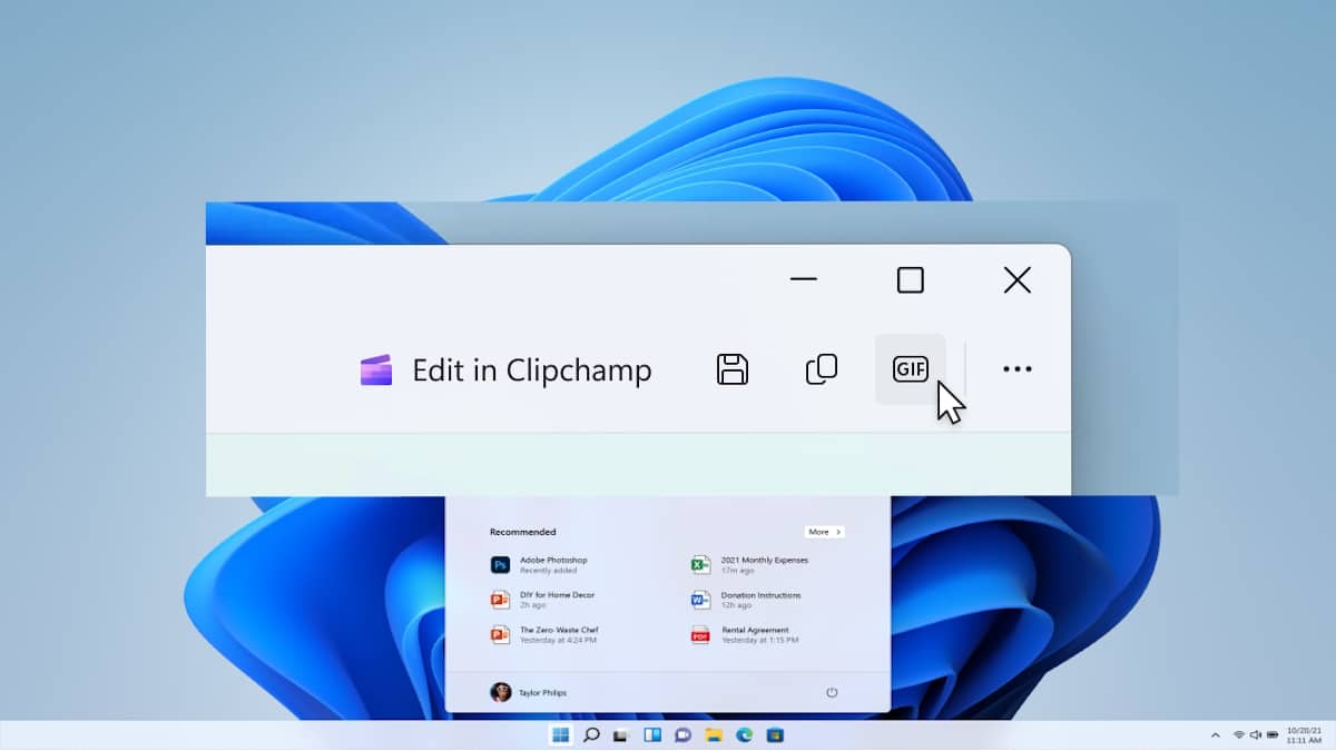 Snipping Tool Adds GIF Export For Windows 11 Insiders