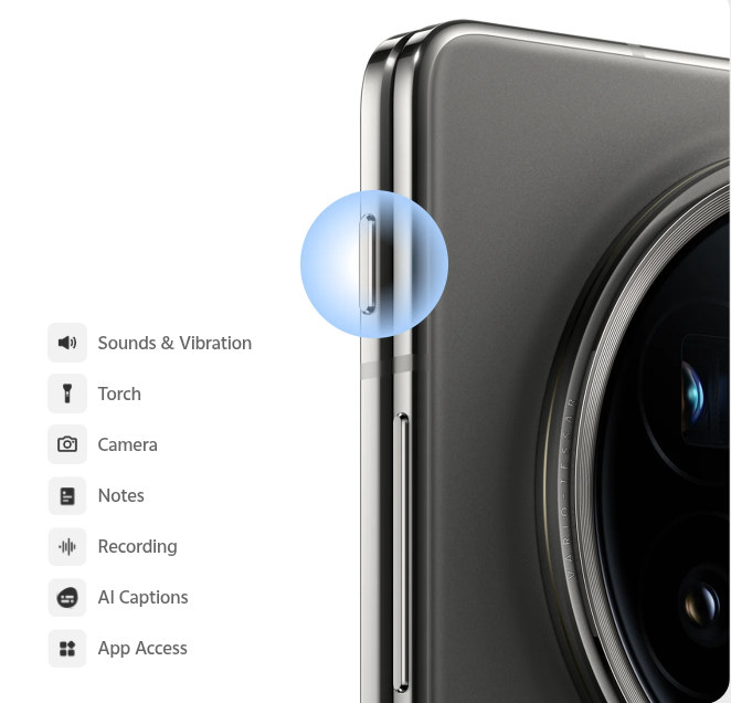 vivo X Fold5 Shortcut Button for quick access