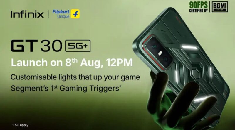 Get Ready for the Infinix GT 30 5G+: The Ultimate Gaming Phone Launching on August 8!