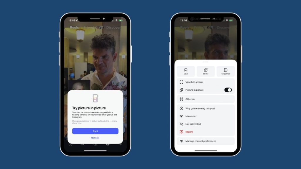 Instagram Picture-in-Picture Mode