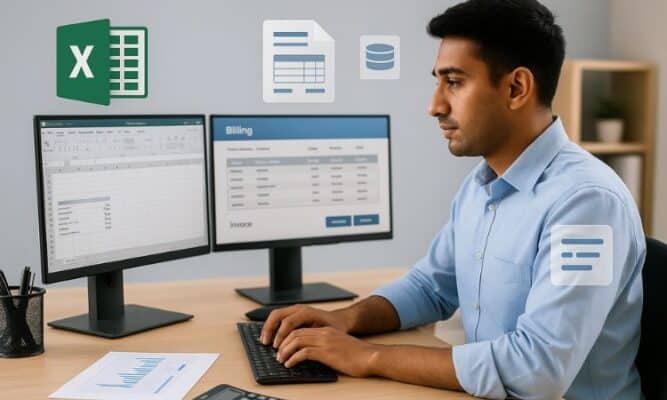 Entry Level Accounting Data Entry Specialist managing financial data