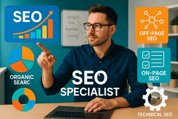 SEO Specialist Ensuring Top Rankings on Google